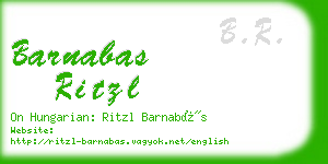 barnabas ritzl business card